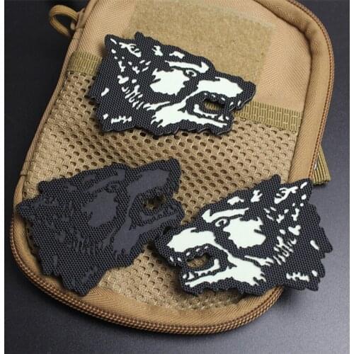 Canis Lupus Reflective Nylon Tactical Patches Unity Endurance Loyalty Wolf Animal Badges For Clothes Backpack Decoration Sticker