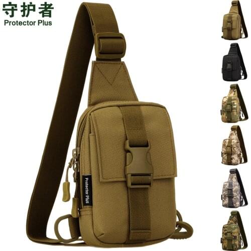 Tactical Shoulder bag Small Chest Pack Outdoor Sports Chest Hanging Mobile Phone Bag Mini Super Pouch a5379