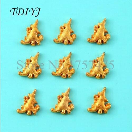 TDIYJ 20pcs DIY Hot Sale Gold Christmas Tree Floating Charms for Memory Locket Pendant as Christmas Gifts for Women