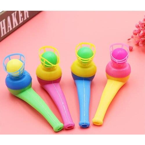 12PCS Pipe Ball Party Gifts Colorful Magic Blowing Pipe Floating Ball Children Toys Party Favors Magic toy