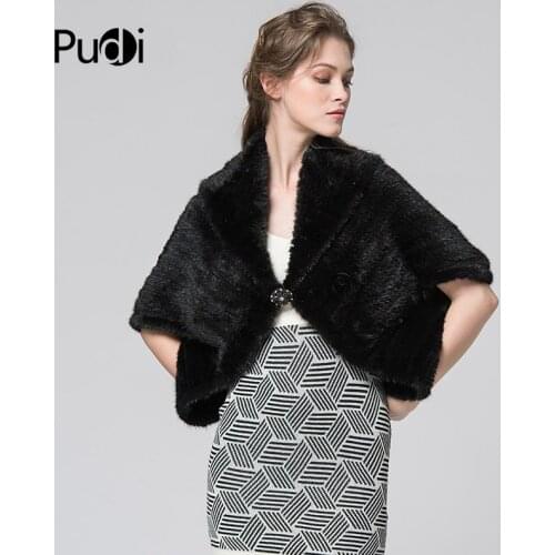 CK712 The New Real Fur Coat For Women Real Fur Coat Women Real Mink Fur Knitted Pashmina Shawl Poncho Warps Stoles