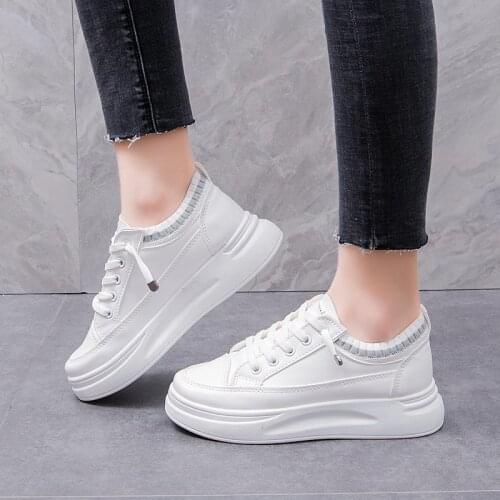 2021 Breathable Mesh Women Casual Shoes Vulcanize Female Fashion Sneakers Lace Up Soft High Leisure Footwears