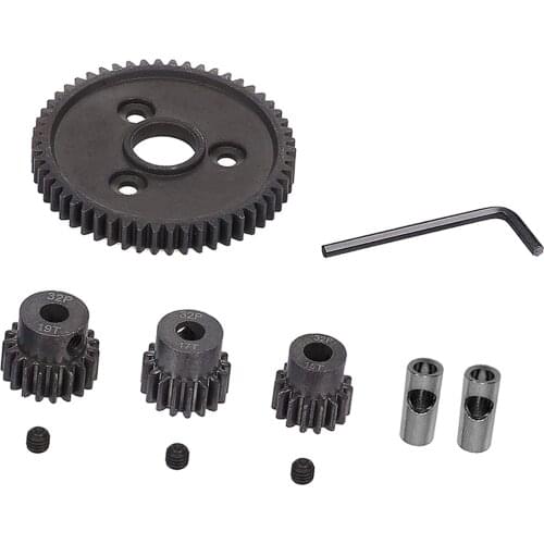 RC Car Spur Gear with 15T/17T/19T Pinions Gear Sets for Stampede 4x4 VXL RC Model Car Parts Accessories