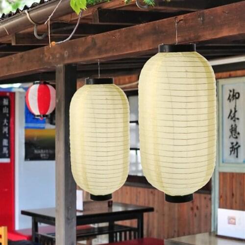 2pcs Japanese Style Hanging Lanterns Decorative Waterproof Lanterns Ornaments Japanese Decor Waterproof Foldable Silk Lantern