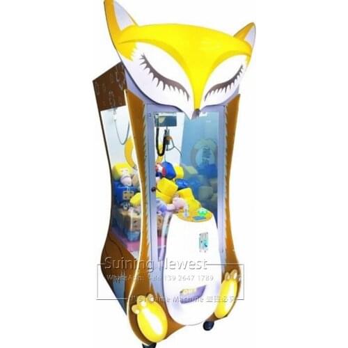2019 New Design Adults Children Amusement Device Token Coin Operated Fox Dolls Toys Cranes Claw Machine Arcade Game Machine