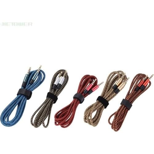 3.5mm Stereo Car Auxiliary Audio Cable Male To Male Phones Adapters Aux Cables Car Aux Wires Car Accessories Interiors 500pcs