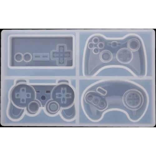 4-Styles Game Consoles Handle Pendant Silicone Resin Mold Game Controller Cake Fondant Mold Jewelry Baking Making Tools