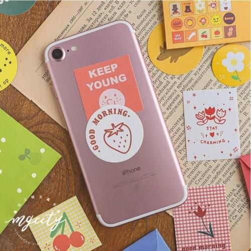 40 pcs Cute Cartoon Bear Hand Account Stickers Bullet Journaling Accessories Scrapbook Deco Paper Aesthetic Sealing Sticker
