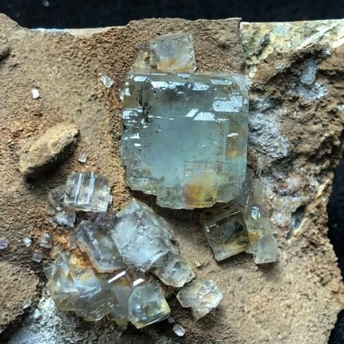 533.2gNatural rare large single grain green fluorite crystal quartz mineral healing energy stone decorative specimen