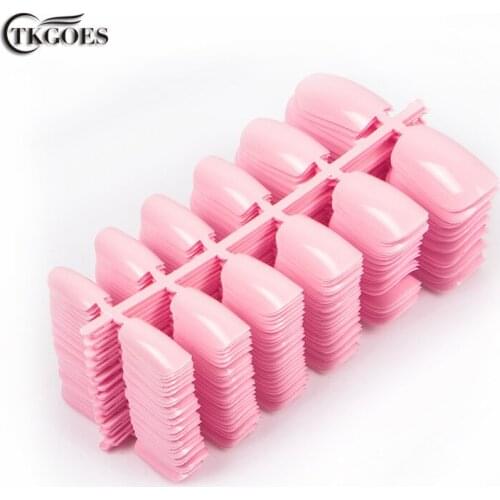 600pcs/pack Light Pink Suqare False Nail Tips Full Cover 10 Sizes Acrylic Finger Nails With Extra Nr 5 and Nr 6 Press On Nails
