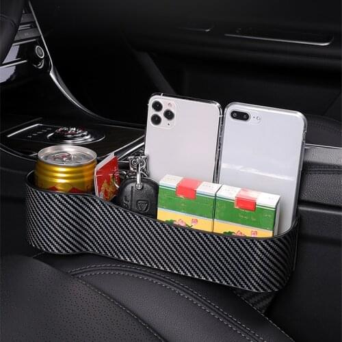 Laser Surface Car Seat Gap Storage Box Interior Automobiles Seat Crevice Organizer ABS Vehicle Seat Pocket Goods Auto Accessori