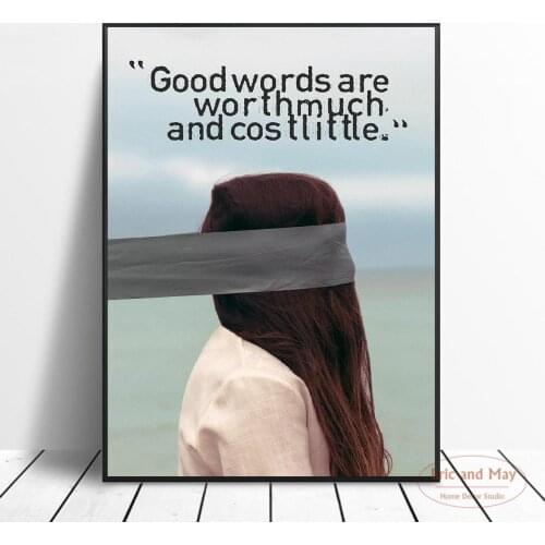Good Words Motivational Inspirational Quote Canvas Painting Posters And Prints Wall Pictures For Living Room Home Decorative