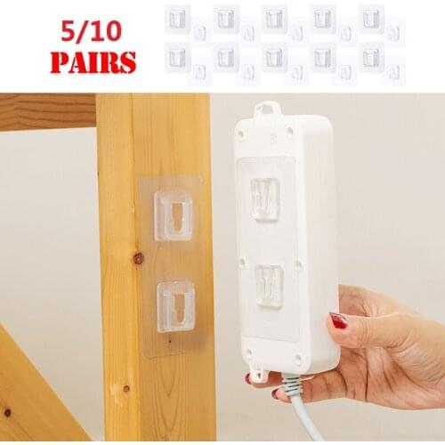Double Sided Adhesive Wall Hooks Hanger Strong Transparent Hooks Suction Cup Sucker Wall Storage Holder For Kitchen Bathroom
