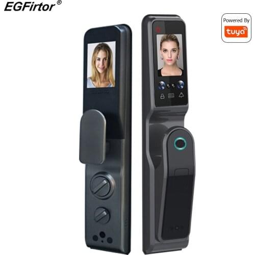 3D Face Recognition Wifi Smart Lock Touch Screen Password Fingerprint Biometric Electronic Door Lock Rechargeable Battery Type