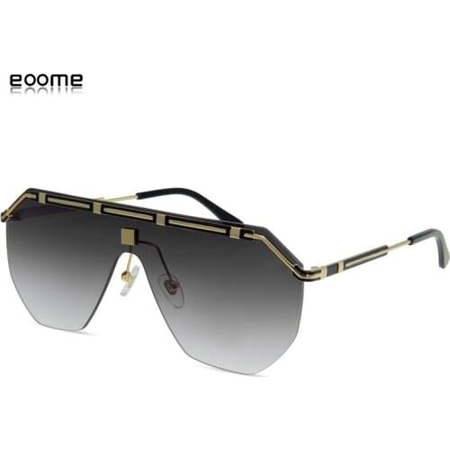 Eoome Man Fashion Design New Wind Goggle Lens High Quality Luxury Brand Sun Glasses Square retro Oculos De Sol Ma With Case