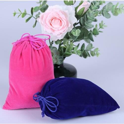 10Pcs Custom Link Jewelry Bag Velvet Drawstring Gift Bag Cotton Pouch Jewelry Packaging&Organizer Christmas Wedding Favor Bag