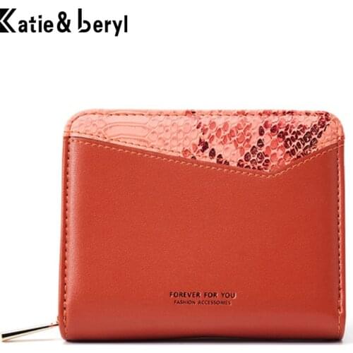 Splice Wallet Female PU Leather Coin Purse Fashion Small Wallet Purse Women Red Slim Wallets Card Holder Mini Wallet For Coins