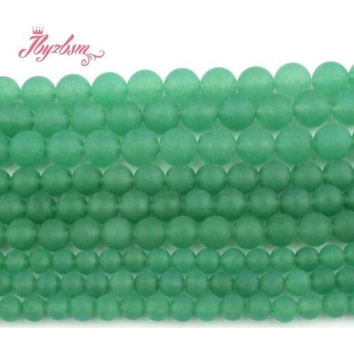 6,8,10mm Frost Round Beads Green Aventurine Stone Beads For DIY Necklace Bracelats Earring Jewelry Making 15" Free Shipping