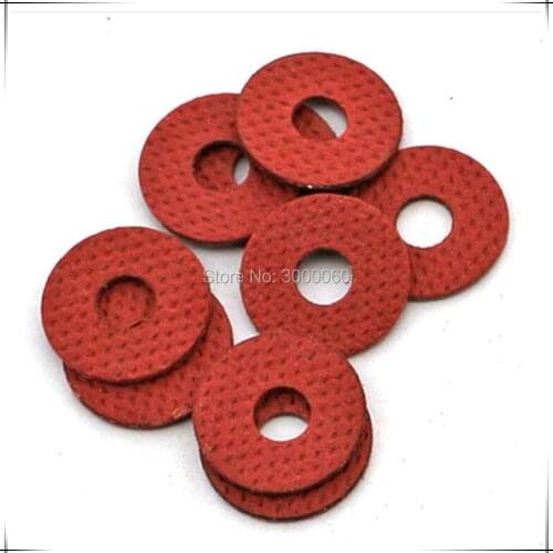 M8*16mm(OD)*0.8mm(Thickness) Red Steel Paper Insulation Spacer Gasket Washer 100pcs/lot