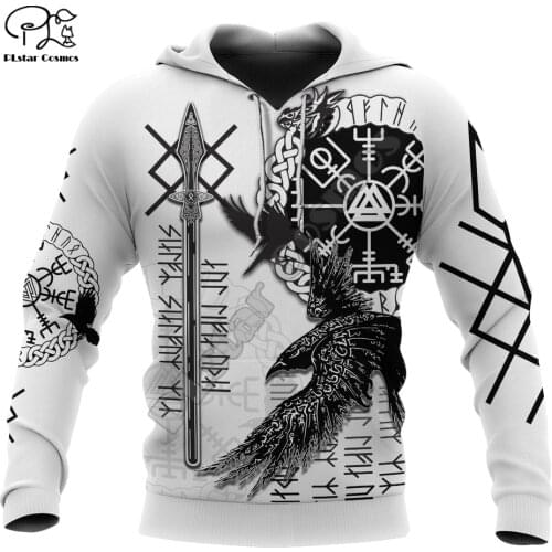 PLstar Cosmos 3DPrint Newfashion Viking Art Tattoo Icelan Totem Harajuku Streetwear Funny Unisex Men/Women Amazing Hoodies/Zip25
