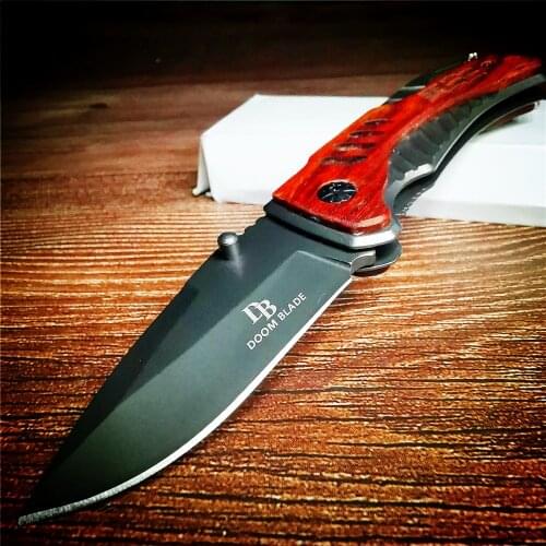 155mm 9CR18MOV Blade Quick Open Folding Knife Survival Tactical Combat Camping Hiking Hunting Pocket Knives Fishing Outdoor Tool