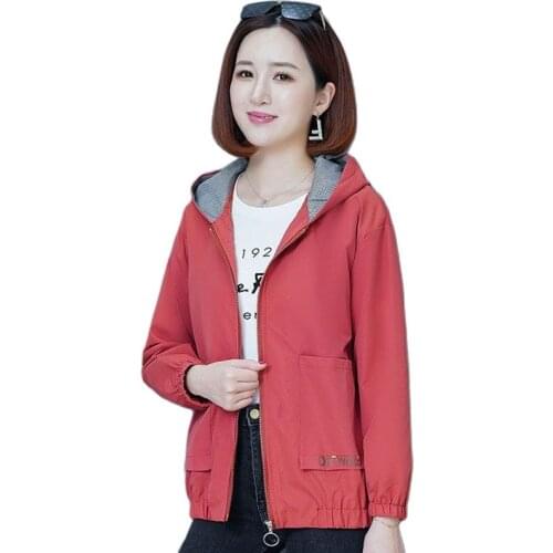 Comfortable Womens Coats Spring Autumn New 2021 Casual Fashion Female Windbreaker Loose Solid Cardigan Hooded Ladies Outerwear
