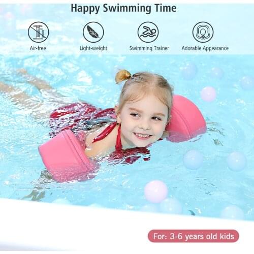 Swimming Ring Swim Floater Summer Bath Toys Non-Inflatable Arm Swim Float Swimming Sleeve Pool Trainer for 3-6 Years Kids