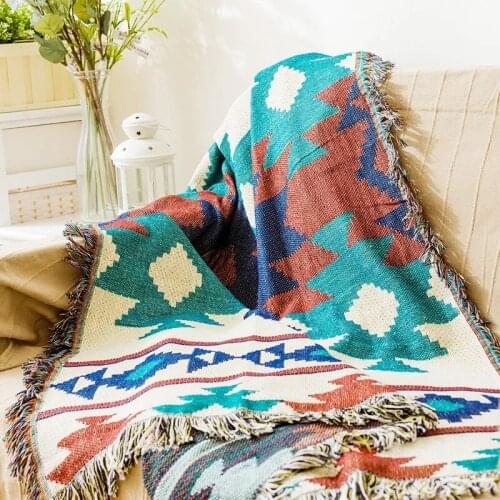 Thickening Tassel Plaid Polyester Cotton Thread Blanket For Beds Sofa Throws On Plane Cover Home Decorative Casual Cobertor