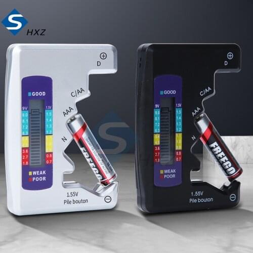 Digital Battery Tester LCD Display C D N AA5 AAA7 9V1.5V Button Cell Battery Capacity Check Detector Capacitance Diagnostic Tool