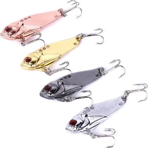 1Pcs Metal VIB Hard Lures 5cm 10.8g Vibrations Spoon Lure Fish Bait Bass Artificial Cicada Lure Vib Bait Fishing Accessories