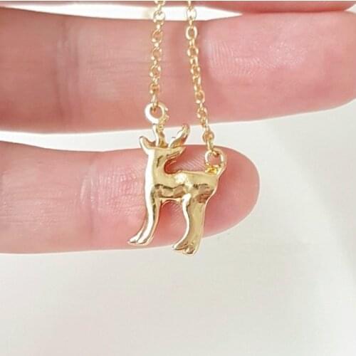 Simple Antler Deer bracelet Reindeer Horn Stag Cute Elk Christmas Deer Jewelry Woodland Fawn charm pendant luck bracelet