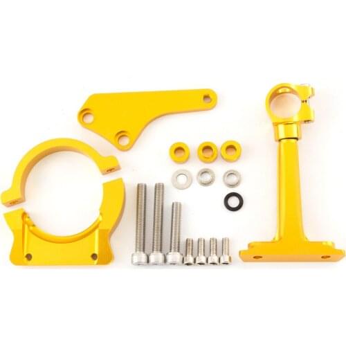 CNC Adjustable Motorcycle Steering Stabilizer Damper Mounting Bracket Support Kit For Kawasaki ER6N ER-6N 2006 2007 2008