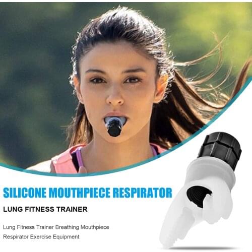 Lung Respirator Fitness Trainer Silicone Mouthpiece Exercise Training Equipment Accessories