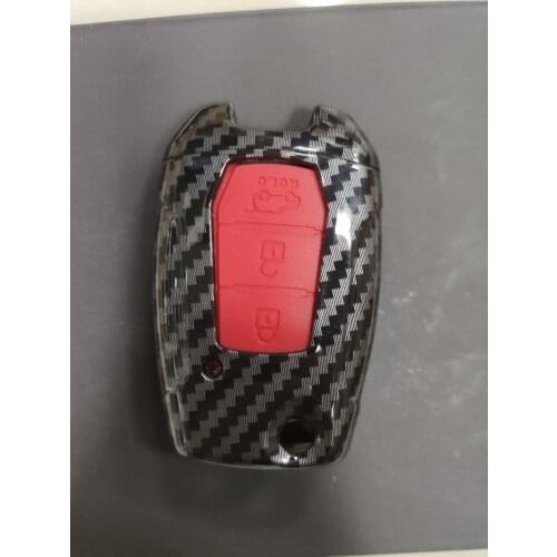 Carbon Fiber Silicone ABS Car Key Case Key Cover For Ssangyong Rexton Korando C Tivoli Flip Folding Remote Cover