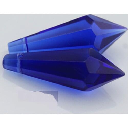 Blue sharp bead crystal new product 38mm handmade medium blue accessory table lamp diy pendant