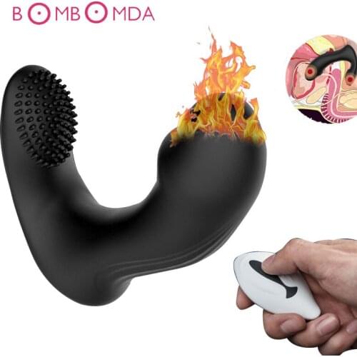 360 Degree Rotate Prostate Stimulate Vibrator Massager Wireless Remote Anal Plug Massage Heating Vibrators Adult Sex Toy For Men
