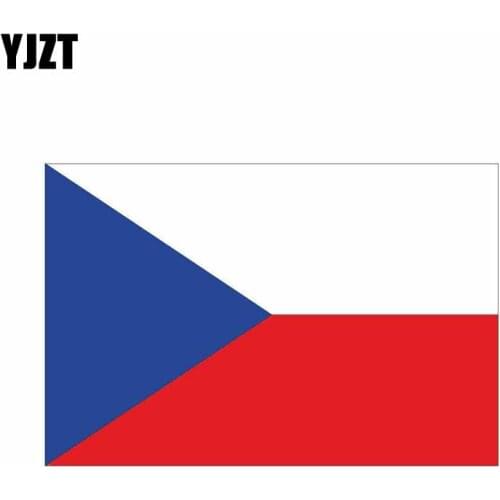 YJZT 14.8CM*9.8CM Creative Czech Republic Flag Car Sticker Styling Decal 6-0520