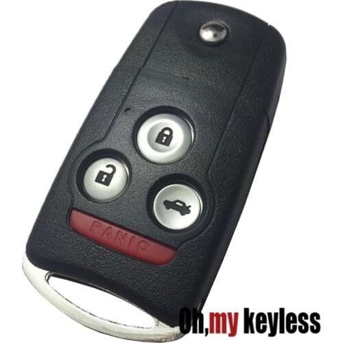 Replacement 3+1 buttons flip remote key shell case FOR honda acura TL MDX NEW ODYSSEY CRV ACCORD CIVIC FOB COVER