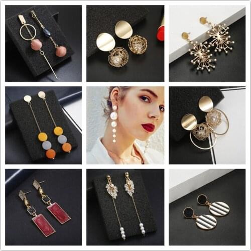 2019 New Fashion Simple Long Drop Earrings For Women Imitation Pearl Elegant Wedding Ear Jewelry Gift For Friend Brincos