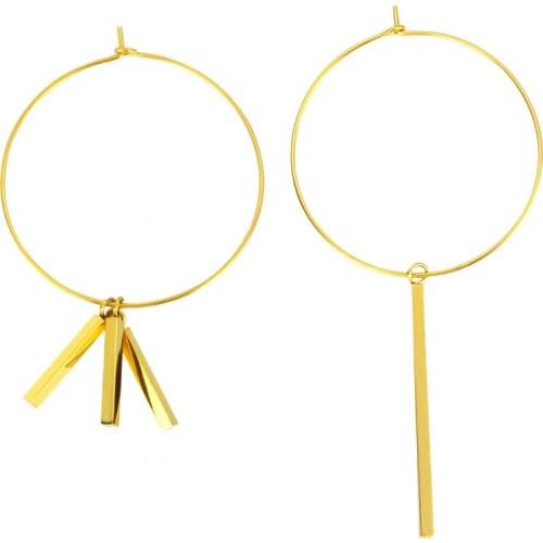 Cardy Koala Fashion Design Big Earring For Women Gold Color Stainless Steel Drop Earrings, Fashionable Earring Jewelry For Girls