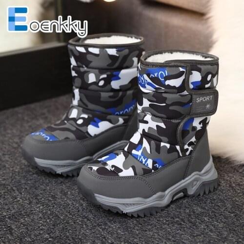 Winter Warm Fur Snow Boots for Kids Girls Children Casual Shoes Boys Non-Slip Paw Sneakers Outdoor Footwear Boot Waterproof New