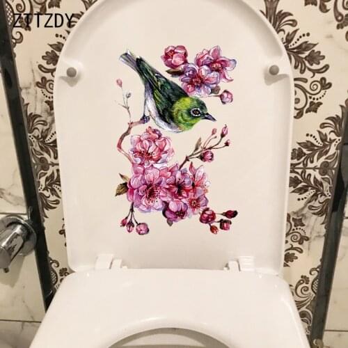 ZTTZDY 15.6×23.5CM Classical Hand-Painted Flowers And Birds Toilet WC Decor Classic Wall Stickers Mural T2-1155