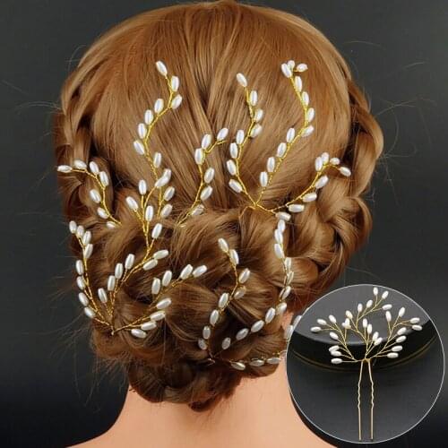 1PC Hot Sale Elegant Bridal Pearl Handmade Flower Beautiful Party Hair Accessories Wedding Hair Pins Bridesmaid Bridal Decor
