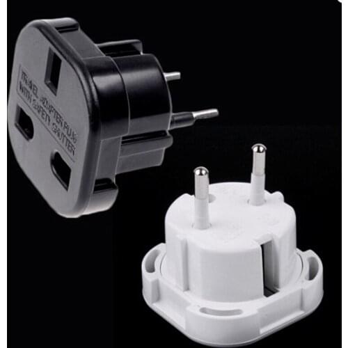 1pcs Universal 2 PiN Wall Plug Socket UK To EU Europe European Travel Charger Adapter Plug Converter