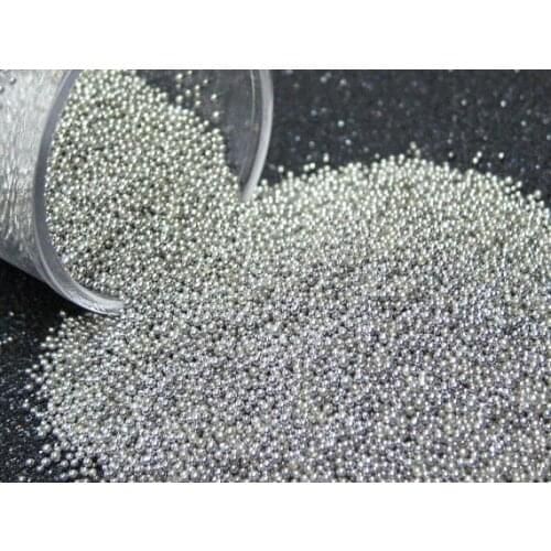 10gram/Pot 0.6mm-0.8mm Silver micro marbles silver microbeads half ounce / 14 grams glass miniature metallic sprinkles MGCZ-15