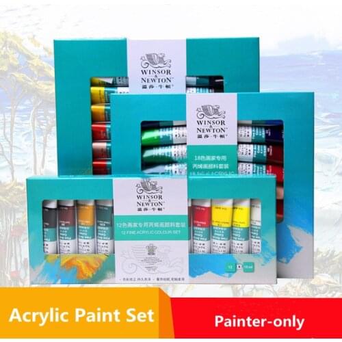 10ml 12/18/24 Colors Professional Acrylic Paints Set Hand Painted Wall Painting Textile Paint Brightly Colored Art Supplies
