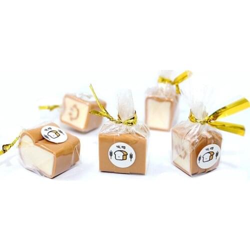 10Pcs/set Mini Simulation Bread Toy Bag Toast Slice Children DIY Creation Play House Kitchen Food Doll Soft Clay Creative Toys