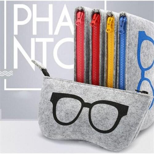 2020 Colorful Sunglasses Case Organizer Bag Women Men Glasses Box Felt Sunglasses Bag Eyeglasses Cases Portable Eye Glasses Case