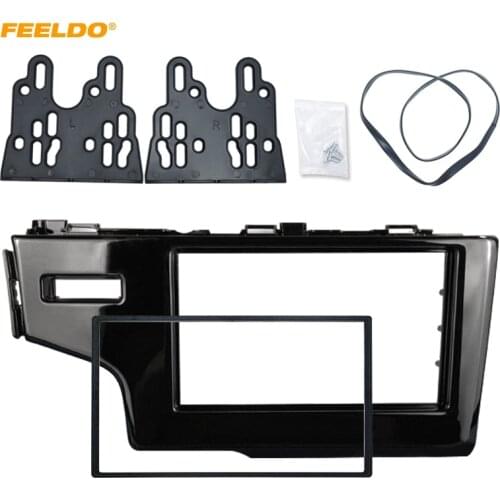 FEELDO Car Radio Stereo 2Din Dash Panel Fascia Frame Adapter For HONDA Fit Jazz (LHD) 2013+ Installation Trim Kit #HQ4944