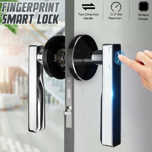 Electronic Smart Door Lock Stainless Steel Security Biometric Door Lock Apartment Home Security Fingerprint Intelligent Lock
